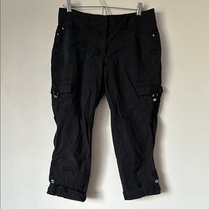White House Black Market Black Capri Pants Relaxed Fit